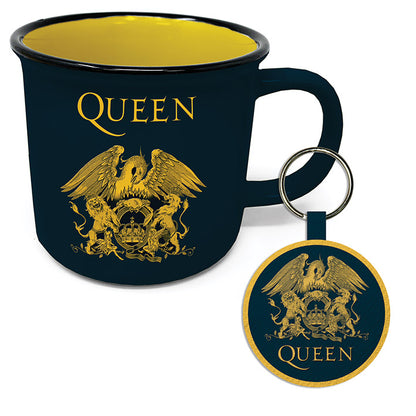Queen (Crest)  Campfire Mug and Keychain Set