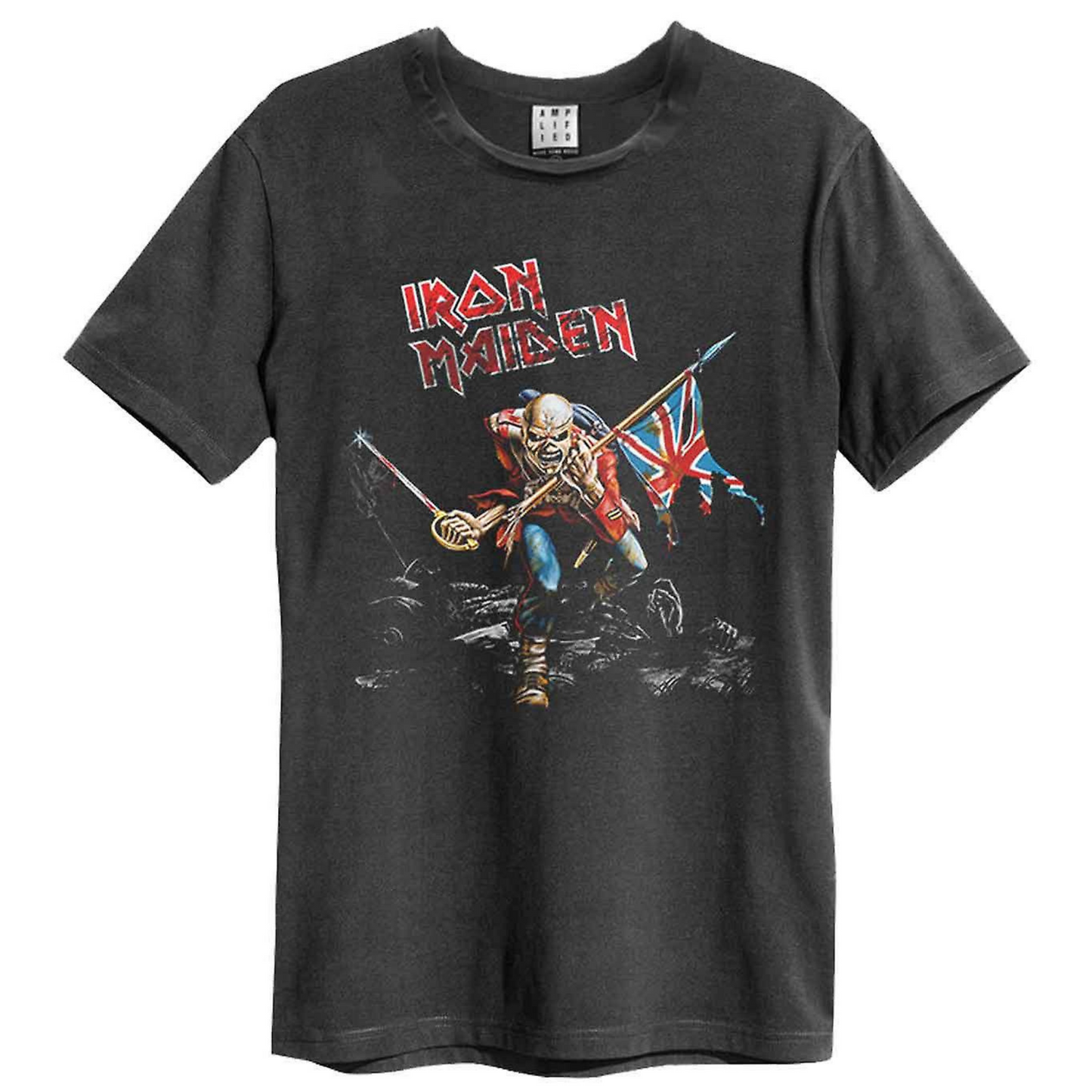 IRON MAIDEN - 80s Tour Vintage Charcoal T-shirt  Dubai