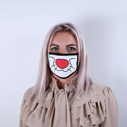 Looney Tunes Sylvester the Cat Adult Size Officially Licensed Face Mask (2pcs)