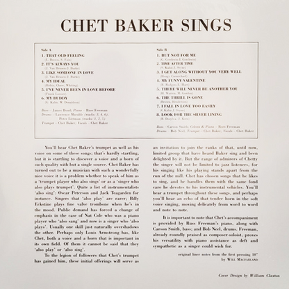 Chet Baker - Chet Baker Sings - LP