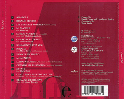 Andrea Bocelli - Amore - LP