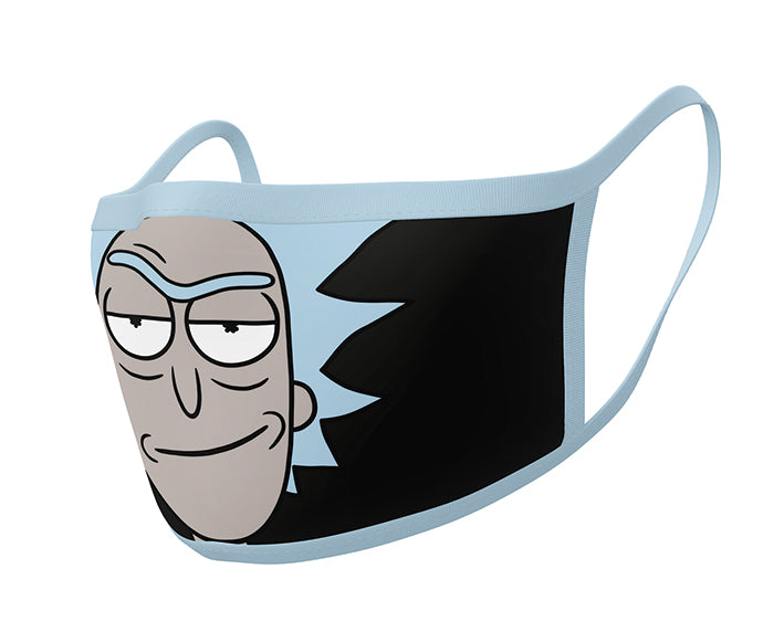 Rick and Morty (Rick) Adult Size Officially Licensed Face Mask (2pcs)