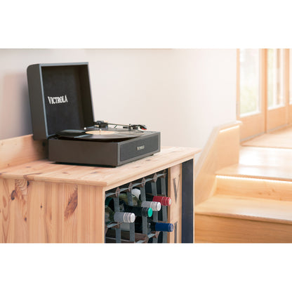 Victrola Black Premium Suitcase VSC-580BT Bluetooth Turntable Music Centre