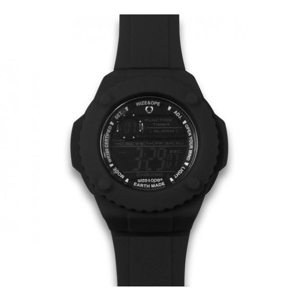 ساعة W&amp;O: ساعة غومي - أسود