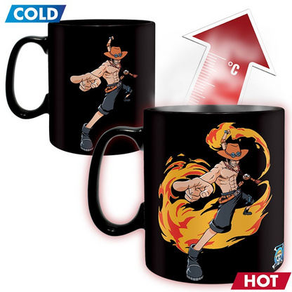 Mug - Heat Change - ONE PIECE - 460 ml - Luffy&Ace