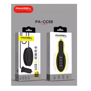 Pavareal - 4 USB Car Charger Dubai | Mobile Accessories Dubai 