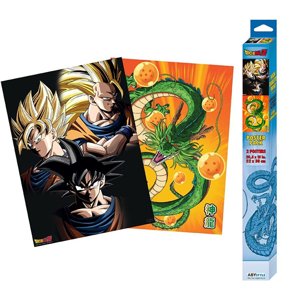 Poster Set - Dragon Ball -  Goku and Shenron