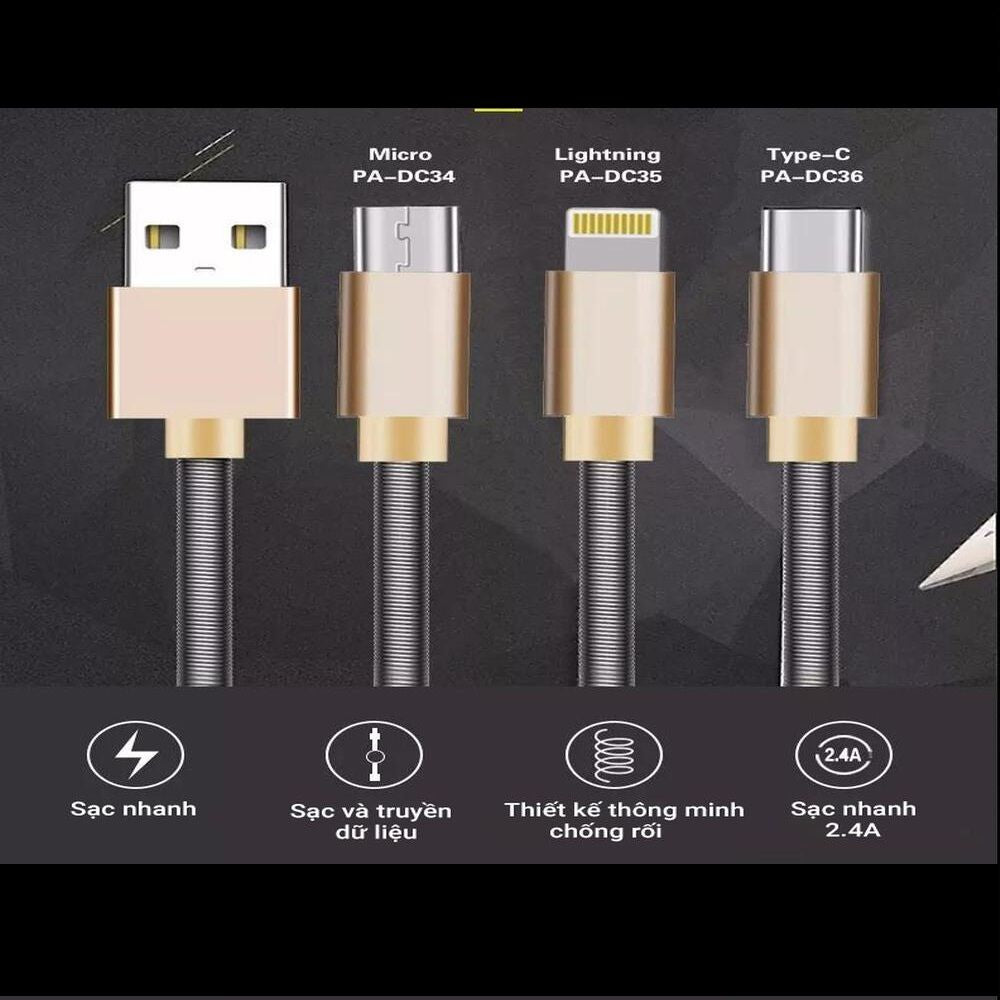 Pavareal - Metal Data Cable DC35 Dubai | Mobile Accessories Dubai