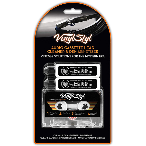 منظف ​​ومزيل مغناطيسية رؤوس أشرطة الكاسيت الصوتية من فينيل ستايل